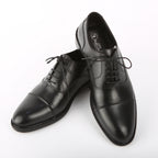 Richelieu Noir Cap-Toe en Cuir