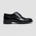 Richelieu Noir Cap-Toe en Cuir